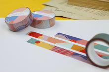 Lade das Bild in den Galerie-Viewer, Washi Tape - Farbenfrohes Muster - Papierklebeband - Eigene Illustrationen - Adventskalender befüllen