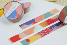 Lade das Bild in den Galerie-Viewer, Washi Tape - Farbenfrohes Muster - Papierklebeband - Eigene Illustrationen - Adventskalender befüllen