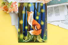 Lade das Bild in den Galerie-Viewer, Postkarte - Fuchs mit Glühwürmchen - Neues Design