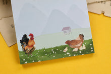Lade das Bild in den Galerie-Viewer, Notizblock - Glückliche Hühner - Blanko - A6 - 50 Seiten