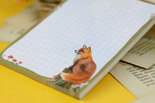 Lade das Bild in den Galerie-Viewer, Notizblock - Fuchs mit Pilzen - A6 - 50 Seiten - kariert