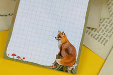 Lade das Bild in den Galerie-Viewer, Notizblock - Fuchs mit Pilzen - A6 - 50 Seiten - kariert