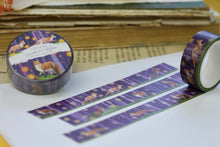 Lade das Bild in den Galerie-Viewer, Washi Tape - Füchse mit Glühwürmchen im Wald - Eigene Illustrationen