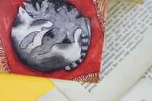 Lade das Bild in den Galerie-Viewer, Postkarte - Kuschelnde Katzen - Aquarell Illustration