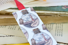 Lade das Bild in den Galerie-Viewer, Lesezeichen - Leuchtturm in der Flasche - Flaschenpost - Aquarell Illustration