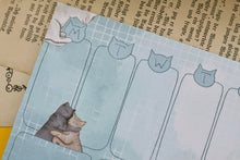 Lade das Bild in den Galerie-Viewer, Notizblock - Wochenplaner mit Habit Tracker - Schlafende Katzen - DIN A5 - 50 Seiten