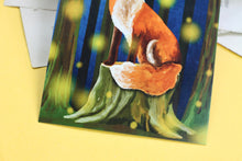 Lade das Bild in den Galerie-Viewer, Postkarte - Fuchs mit Glühwürmchen - Neues Design