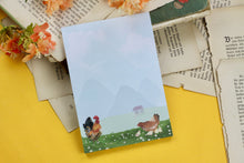 Lade das Bild in den Galerie-Viewer, Notizblock - Glückliche Hühner - Blanko - A6 - 50 Seiten