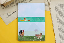 Lade das Bild in den Galerie-Viewer, Notizblock - Glückliche Hühner - Blanko - A6 - 50 Seiten