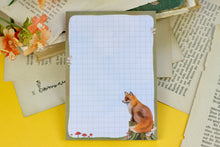 Lade das Bild in den Galerie-Viewer, Notizblock - Fuchs mit Pilzen - A6 - 50 Seiten - kariert