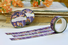 Lade das Bild in den Galerie-Viewer, Washi Tape - Füchse mit Glühwürmchen im Wald - Eigene Illustrationen