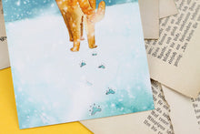 Lade das Bild in den Galerie-Viewer, Postkarte - Katze im Schnee - Rote Katze - Aquarell Illustration