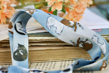 Lade das Bild in den Galerie-Viewer, Schlüsselband - Schlafende Katzen - Kariert - Eigene Illustrationen