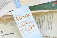 Lade das Bild in den Galerie-Viewer, Lesezeichen - Schlafende Katzen - Home is - Spruch