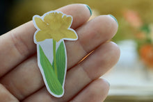 Lade das Bild in den Galerie-Viewer, Stickerbogen - Häschen mit Blumen - Kaninchen und Narzissen - Bullet Journal