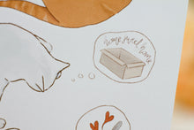 Lade das Bild in den Galerie-Viewer, Stickerbogen - Schlafende Katzen - Bullet Journal