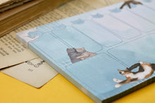 Lade das Bild in den Galerie-Viewer, Notizblock - Wochenplaner mit Habit Tracker - Schlafende Katzen - DIN A5 - 50 Seiten