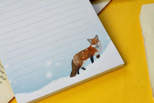 Lade das Bild in den Galerie-Viewer, Notizblock - Fuchs im Schnee - A6 - 50 Seiten - Recyclingpapier