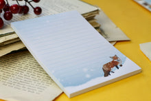 Lade das Bild in den Galerie-Viewer, Notizblock - Fuchs im Schnee - A6 - 50 Seiten - Recyclingpapier