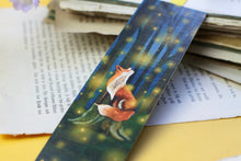Lade das Bild in den Galerie-Viewer, Lesezeichen - Fuchs im Wald - Glühwürmchen -magic whispers of old trees - Spruch