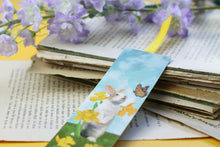 Lade das Bild in den Galerie-Viewer, Lesezeichen - Kaninchen mit Blumen - beauty in the every day - Spruch