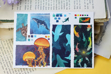 Lade das Bild in den Galerie-Viewer, Postkarte - Tiere im Ozean - Colorful Ocean - Gouache Illustration - Sketchbook Collection