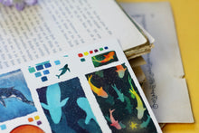 Lade das Bild in den Galerie-Viewer, Postkarte - Tiere im Ozean - Colorful Ocean - Gouache Illustration - Sketchbook Collection