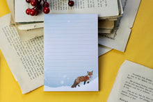 Lade das Bild in den Galerie-Viewer, Notizblock - Fuchs im Schnee - A6 - 50 Seiten - Recyclingpapier