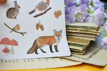 Lade das Bild in den Galerie-Viewer, Stickerbogen - Forest Animals - Waldtiere - Bullet Journal