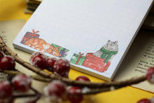 Lade das Bild in den Galerie-Viewer, Notizblock - Weihnachtskatzen - A6 - 50 Seiten - eigene Illustration