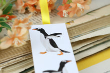 Lade das Bild in den Galerie-Viewer, Lesezeichen - Eselspinguine - Pinguin im Schnee - Geschenk - Aquarell Illustration
