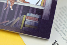 Lade das Bild in den Galerie-Viewer, Notizblock - Frau mit Katze am Fenster - A6 - 50 Seiten - kariert