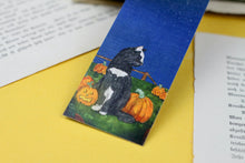 Lade das Bild in den Galerie-Viewer, Lesezeichen -Schwarze Katze mit Kürbis - Halloween - Herbst - Aquarell Illustration