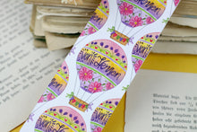 Lade das Bild in den Galerie-Viewer, Lesezeichen - Von Herzen - Heißluftballon mit Blumen - Geschenk - Aquarell Illustration