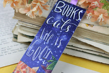 Lade das Bild in den Galerie-Viewer, Lesezeichen - Schlafende Katze zwischen Büchern - Rote Katze - Aquarell Illustration