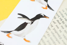 Lade das Bild in den Galerie-Viewer, Lesezeichen - Eselspinguine - Pinguin im Schnee - Geschenk - Aquarell Illustration