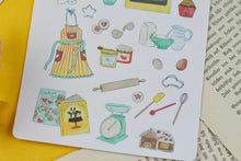 Lade das Bild in den Galerie-Viewer, Stickerbogen - Backen - Backzutaten, Kuchen und Kekse, Schürze, Mixer und Backbücher - Bullet Journal