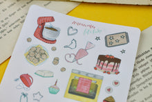 Lade das Bild in den Galerie-Viewer, Stickerbogen - Backen - Backzutaten, Kuchen und Kekse, Schürze, Mixer und Backbücher - Bullet Journal