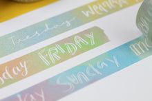Lade das Bild in den Galerie-Viewer, Washi Tape - Pastellfarbene Wochentage - Bullet Journal Zubehör - Papierklebeband - Eigene Illustrationen