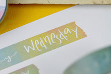 Lade das Bild in den Galerie-Viewer, Washi Tape - Pastellfarbene Wochentage - Bullet Journal Zubehör - Papierklebeband - Eigene Illustrationen