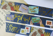Lade das Bild in den Galerie-Viewer, Washi Tape - You got mail - Dekoration für Briefe - Gold Foil - Brieffreundschaften - Eigene Illustrationen