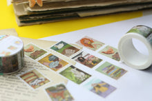 Lade das Bild in den Galerie-Viewer, Washi Tape - Briefmarken - Cottage Core - 5mx25mm - Landhaus Leben - Bauernhof - Eigene Illustrationen