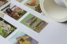 Lade das Bild in den Galerie-Viewer, Washi Tape - Briefmarken - Cottage Core - 5mx25mm - Landhaus Leben - Bauernhof - Eigene Illustrationen
