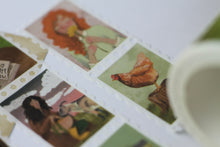 Lade das Bild in den Galerie-Viewer, Washi Tape - Briefmarken - Cottage Core - 5mx25mm - Landhaus Leben - Bauernhof - Eigene Illustrationen