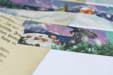 Lade das Bild in den Galerie-Viewer, Washi Tape - Skandinavische Nacht 2.0 - 10mx25mm - Eigene Illustrationen - Polarlichter, Rentier, Wale, Wolf