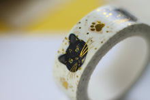 Lade das Bild in den Galerie-Viewer, Washi Tape - Meine liebsten Katzen - Gold Foil - Eigene Illustrationen nach echten Katzen aus meinem Leben