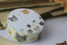 Lade das Bild in den Galerie-Viewer, Washi Tape - Meine liebsten Katzen - Gold Foil - Eigene Illustrationen nach echten Katzen aus meinem Leben