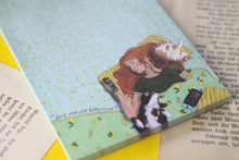 Lade das Bild in den Galerie-Viewer, Notizblock - Lets get things done - But maybe tomorrow - A6 - 50 Seiten - kariert - Notizzettel mit lustigem Spruch - Katze - Hund