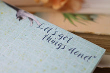 Lade das Bild in den Galerie-Viewer, Notizblock - Lets get things done - But maybe tomorrow - A6 - 50 Seiten - kariert - Notizzettel mit lustigem Spruch - Katze - Hund