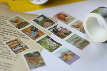 Lade das Bild in den Galerie-Viewer, Washi Tape - Briefmarken - Cottage Core - 5mx25mm - Landhaus Leben - Bauernhof - Eigene Illustrationen